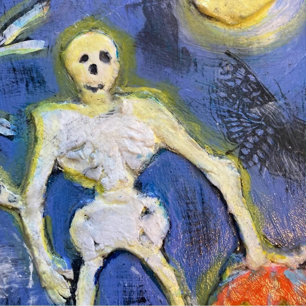 Vintage Inspired Handmade Halloween Paper Clay/Wood 12” Painting Pumpkin…